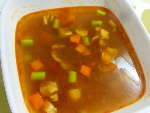 コロコロ野菜のアジアンピリ辛スープ＋＋
